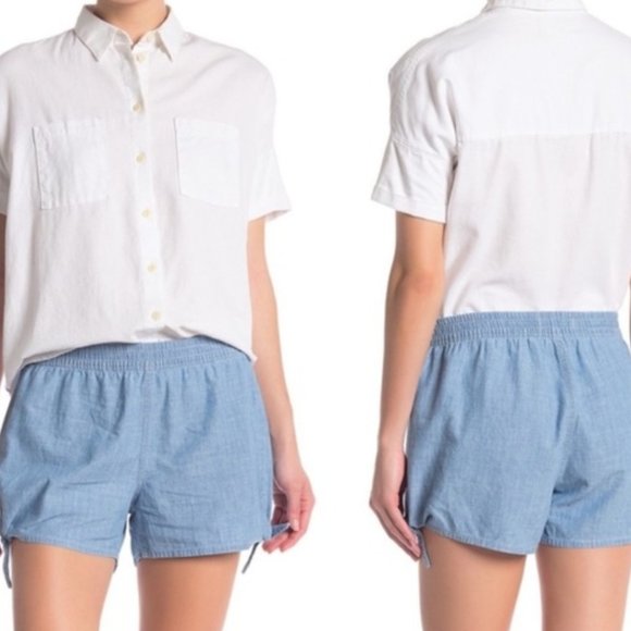 Madewell Side Tie Chambray Shorts - Picture 4 of 4
